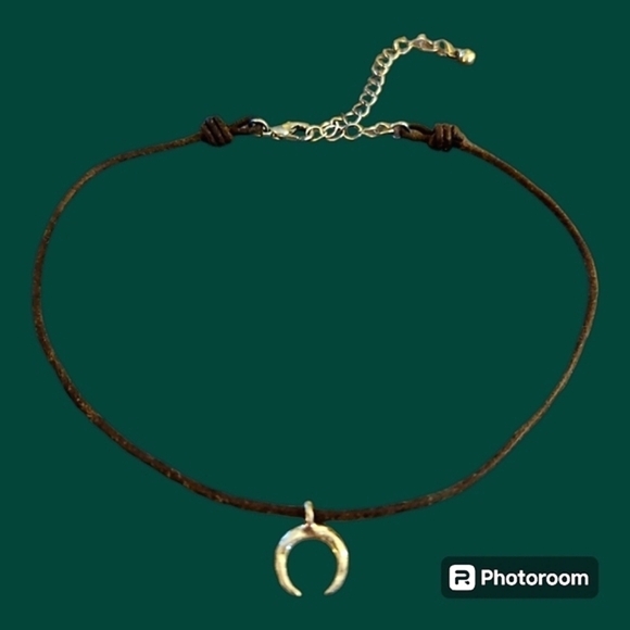 3/$30 Y2k Goth Crescent Moon Rope Junior Choker Necklace - Picture 1 of 4